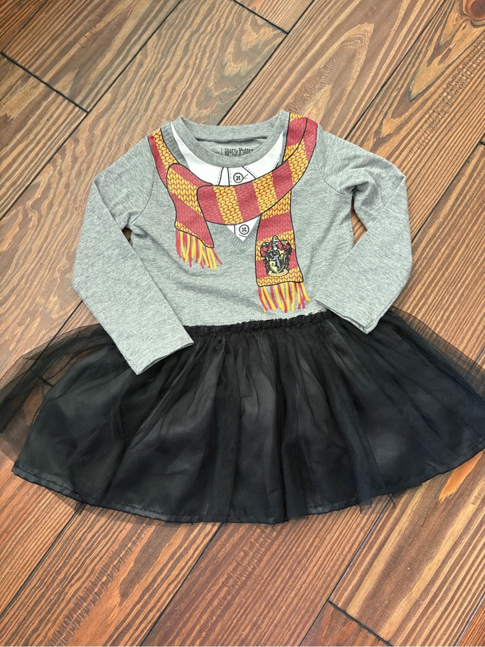 Harry Potter Gryffindor Scarf Tutu Dress - Gray & Black